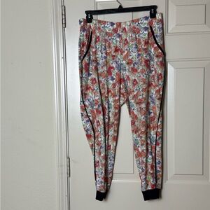 NEW Lane Bryant Cacique White Orange Purple Floral Print PJ Bottoms Size 14/16
